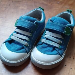 See Kai Run 11T Blue and Green Kids Sneakers